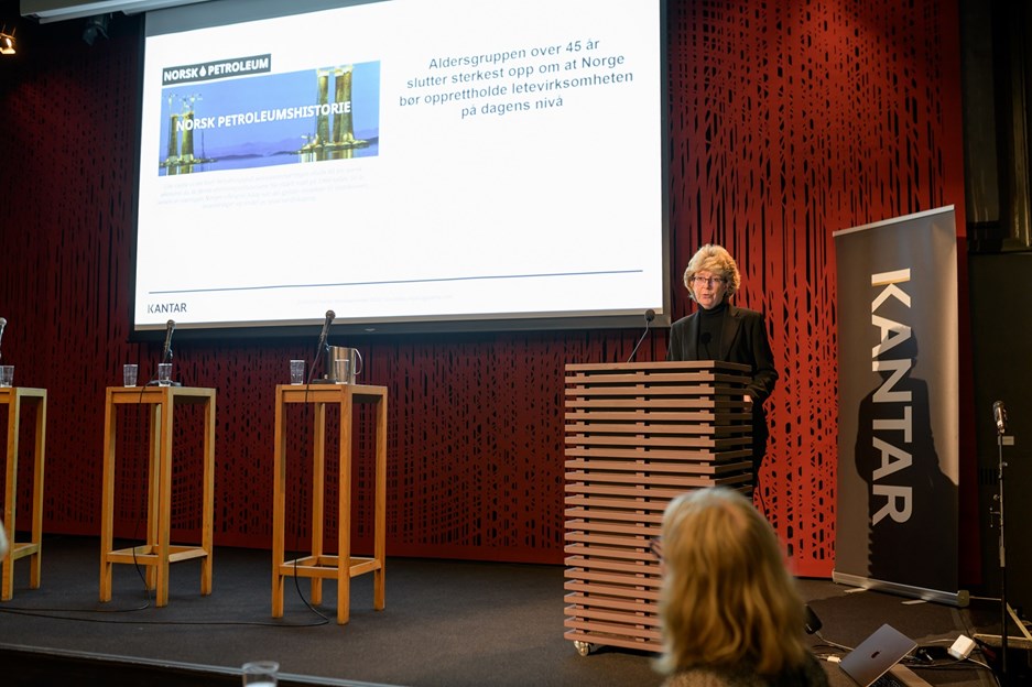 Eva Fosby Livgard presenterer Klimabarometeret 2023